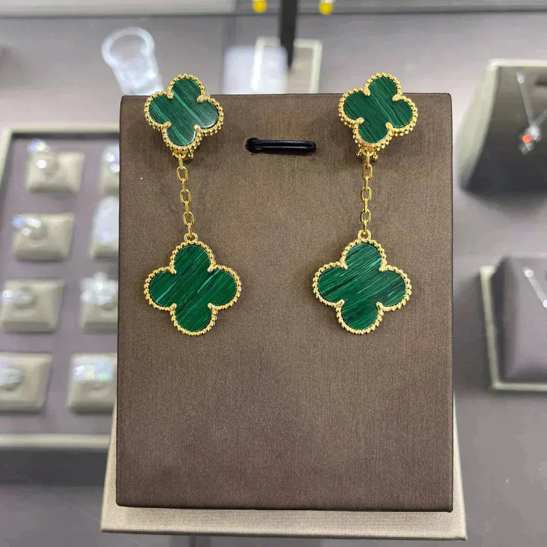 [：Polaidi Jewelry]CLOVER 2 MOTIFS  EARRINGS (MULTIPLE CHOICESC