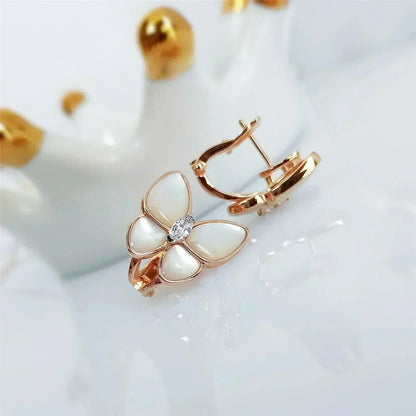 [Polaidi Jewelry]BUTTERFLY MOP DIAMOND EARRINGS
