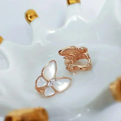 [Polaidi Jewelry]BUTTERFLY MOP DIAMOND EARRINGS