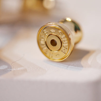 [Polaidi Jewelry]MINI POP H GOLD EARRINGS GREY