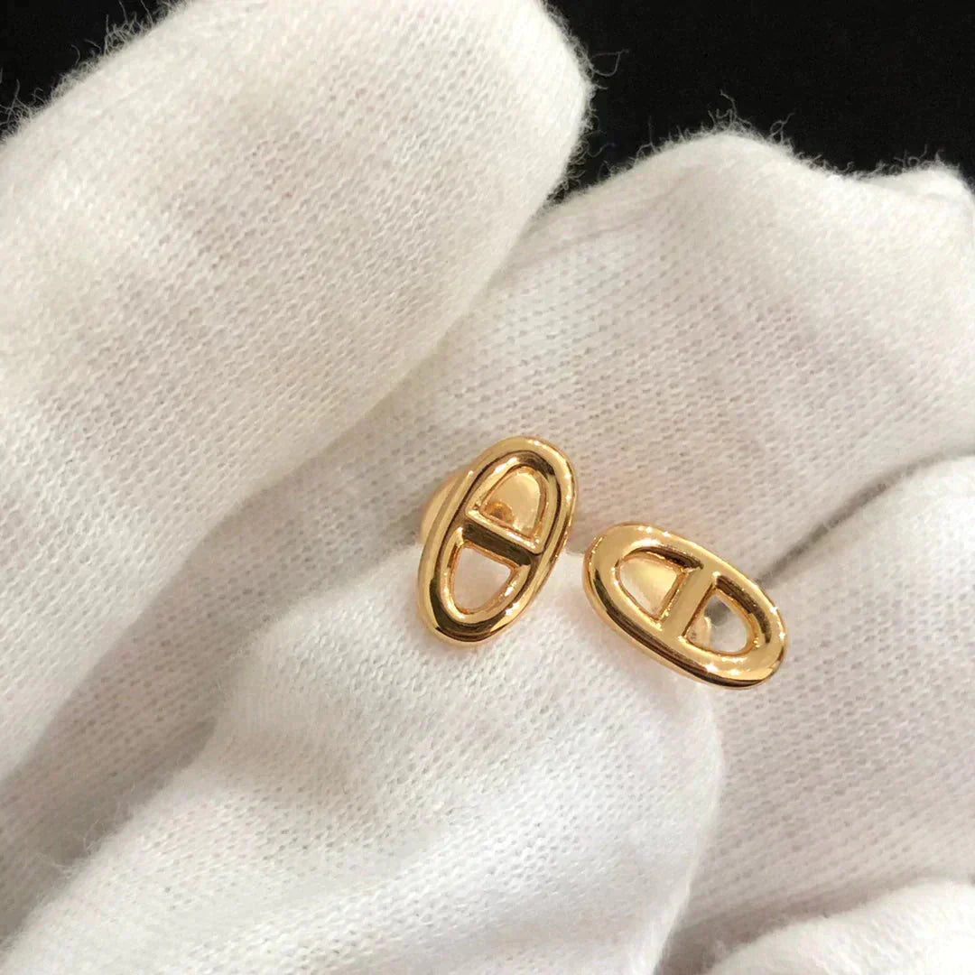 [Polaidi Jewelry]CHAINE SMALL EARRINGS GOLD AND SILVER