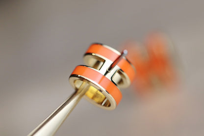 [Polaidi Jewelry]MINI POP H EARRINGS ORANGE