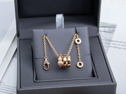 [Polaidi Jewelry]SERPENTI PINK GOLD NECKLACE DIAMOND