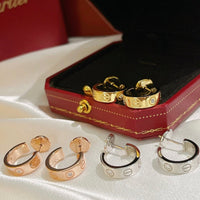 [Perlaura Jewelry ]LOVE EARRINGS 5.7MM 2 DIAMONDS