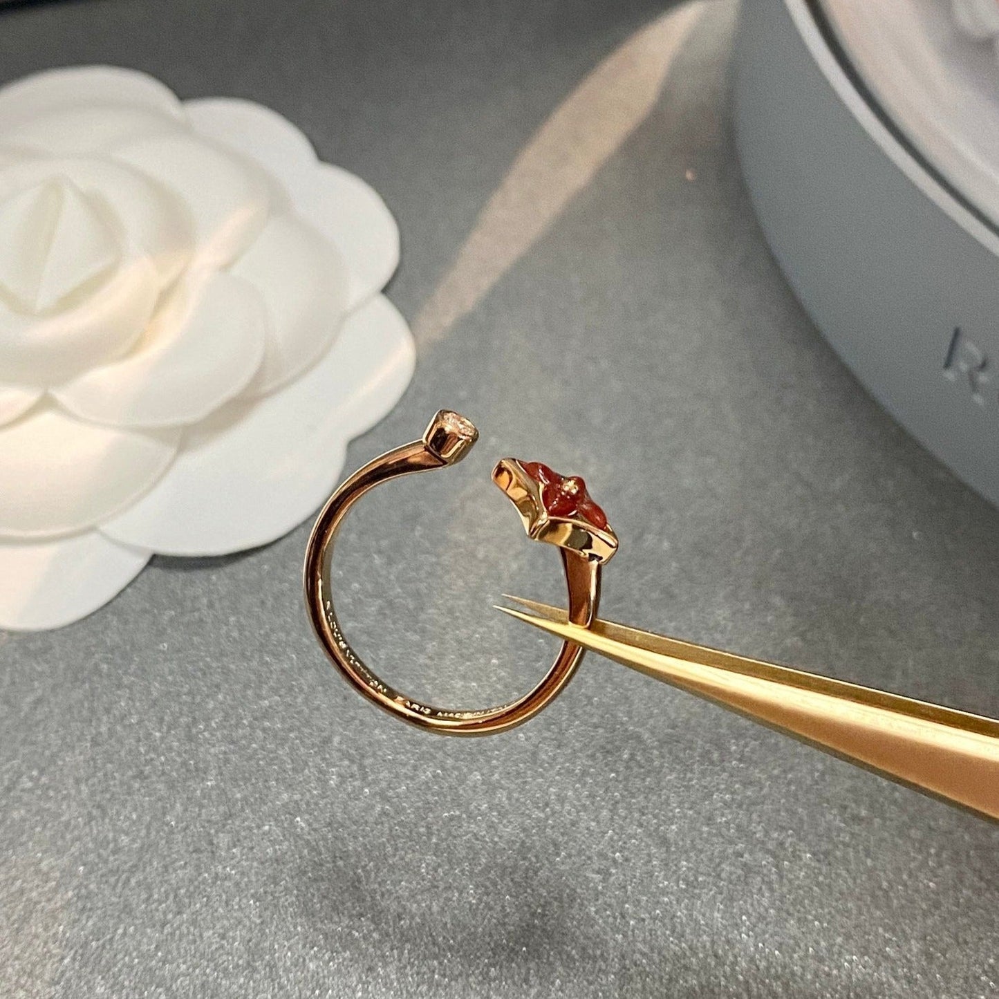 [Polaidi Jewelry]STAR 1 DIAMOND OPEN RING