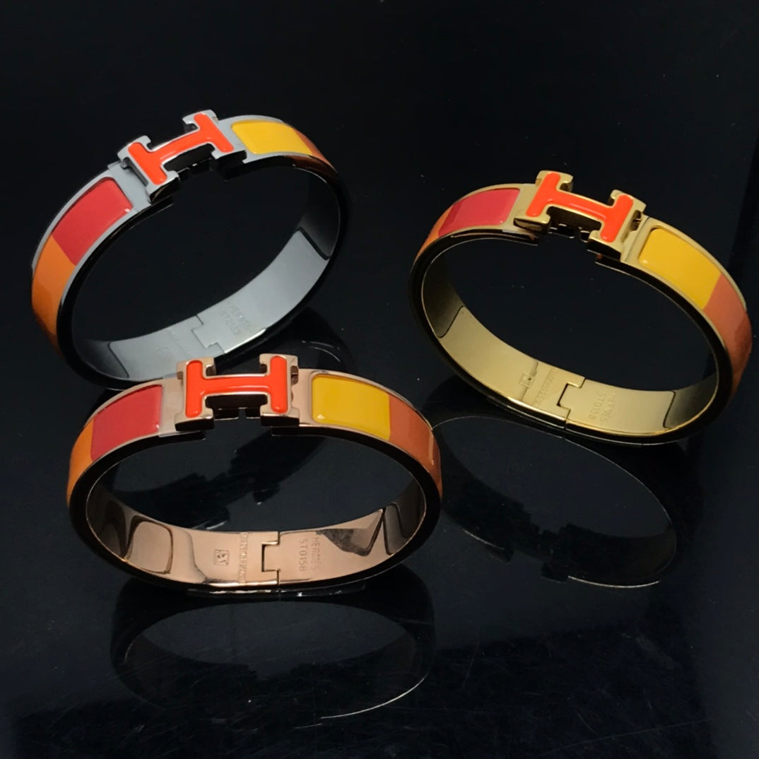 [：Polaidi Jewelry]H BRACELET ORANGE RAINBOW CERAMIC