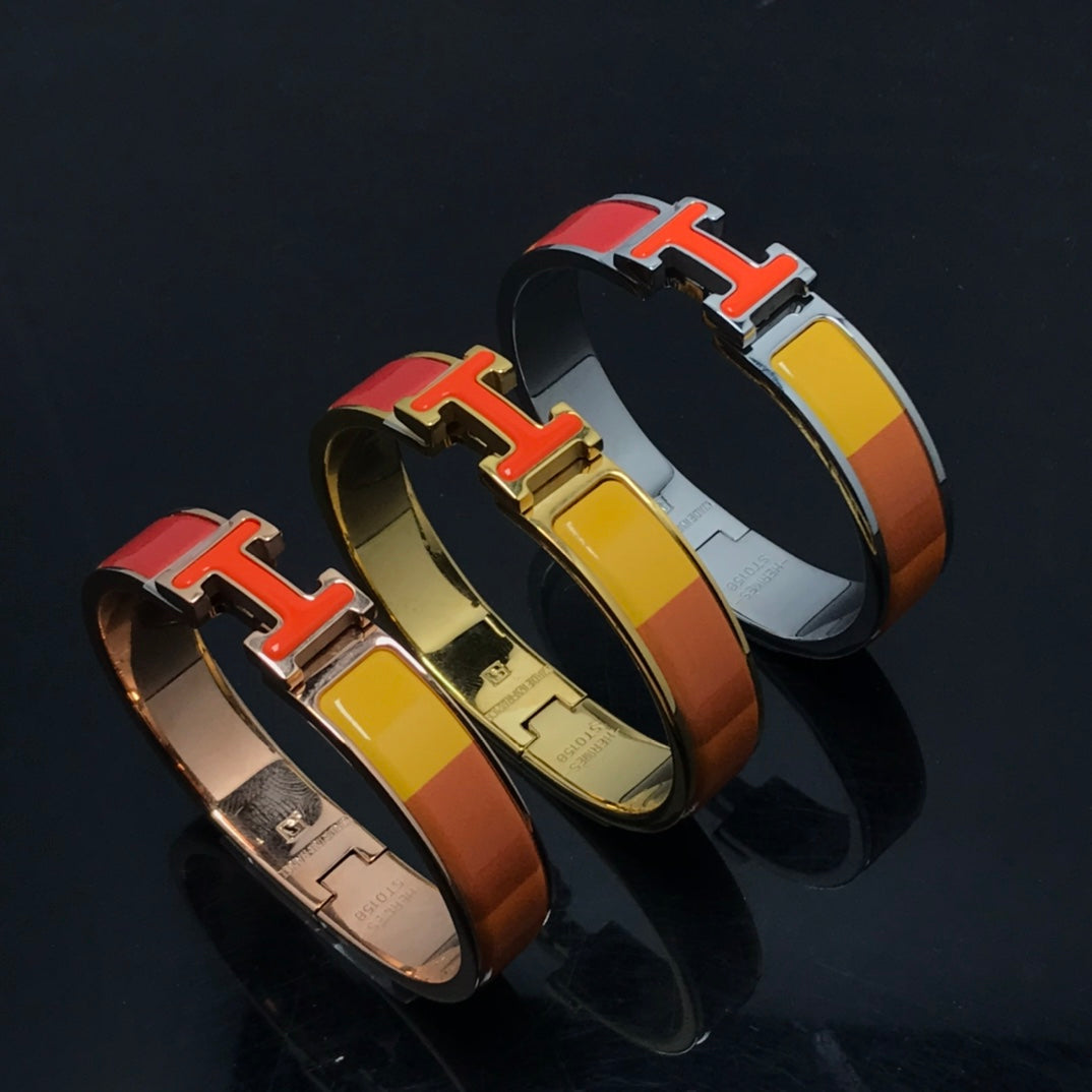 [：Polaidi Jewelry]H BRACELET ORANGE RAINBOW CERAMIC