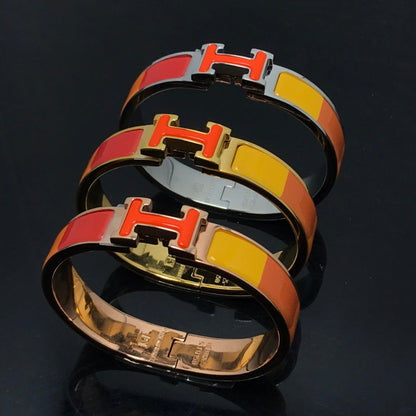 [Polaidi Jewelry]H BRACELET ORANGE RAINBOW CERAMIC