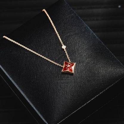 [：Polaidi Jewelry]STAR NECKLACE PINK GOLD 1 DIAMOND