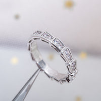 [Perlaura Jewelry ]SERPENTI RING SILVER DIAMOND PAVED 3MM