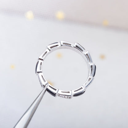 [：Polaidi]SERPENTI RING SILVER  DIAMOND BLACK MOP 3MM