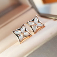 [Perlaura Jewelry ]STAR MOP PINK GOLD EARRINGS