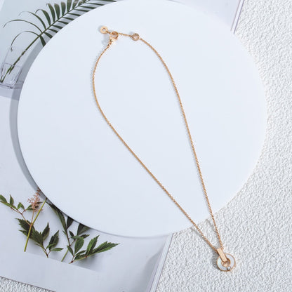 [Polaidi Jewelry]GARI NECKLACE PINK GOLD MOP