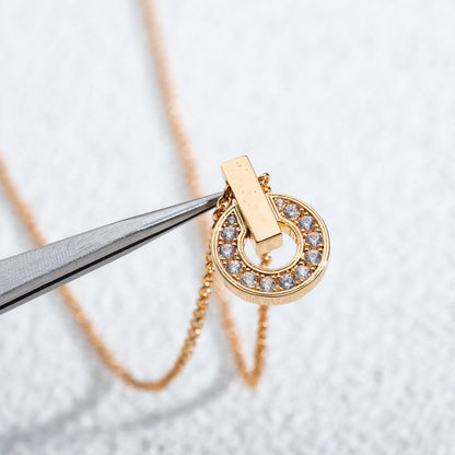 [Polaidi Jewelry]GARI NECKLACE PINK GOLD DIAMOND