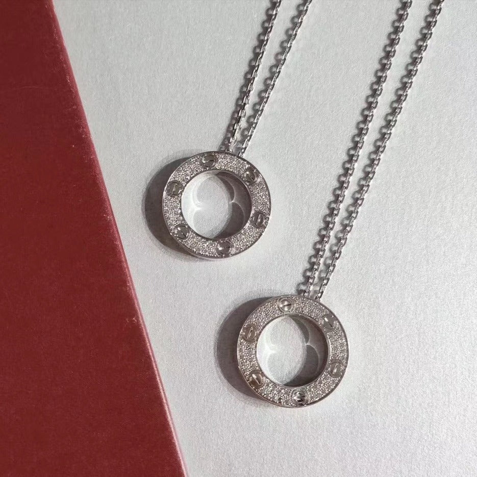 [Polaidi Jewelry]LOVE NECKLACE ADJUSTABLE SILVER