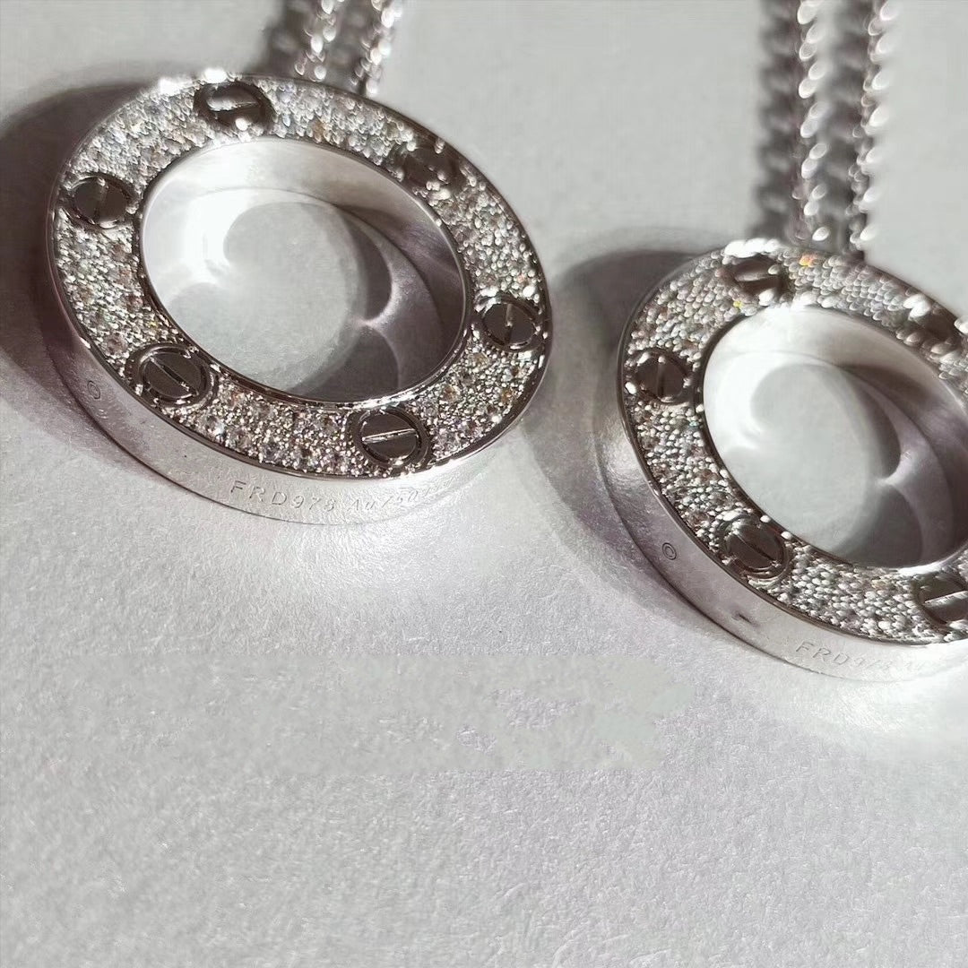 [Polaidi Jewelry]LOVE NECKLACE ADJUSTABLE SILVER