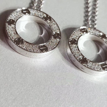 [Polaidi Jewelry]LOVE NECKLACE ADJUSTABLE SILVER