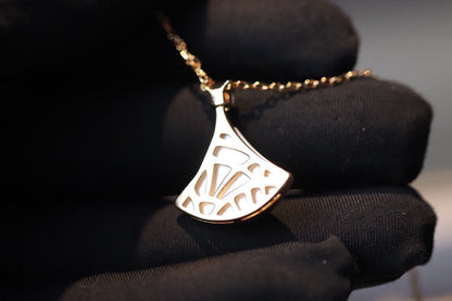 [Polaidi Jewelry]DREAM NECKLACE WHITE MOP PINK GOLD 1 DIAMOND