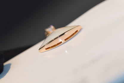 [Polaidi Jewelry]DREAM NECKLACE WHITE MOP PINK GOLD 1 DIAMOND