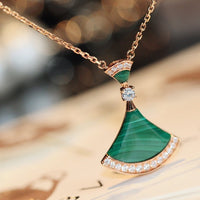 [Perlaura Jewelry ]DREAM NECKLACE MALACHITE DIAMOND