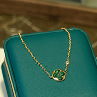 [Perlaura Jewelry ]SUN MALACHITE 1 DIAMOND PINK GOLD BRACELET