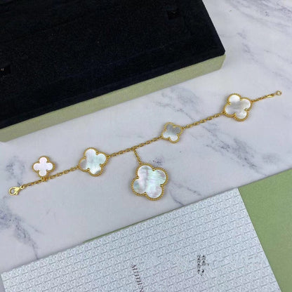 [：Polaidi Jewelry]MAGIC CLOVER MOP GOLD BRACELET 5 MOTIFS