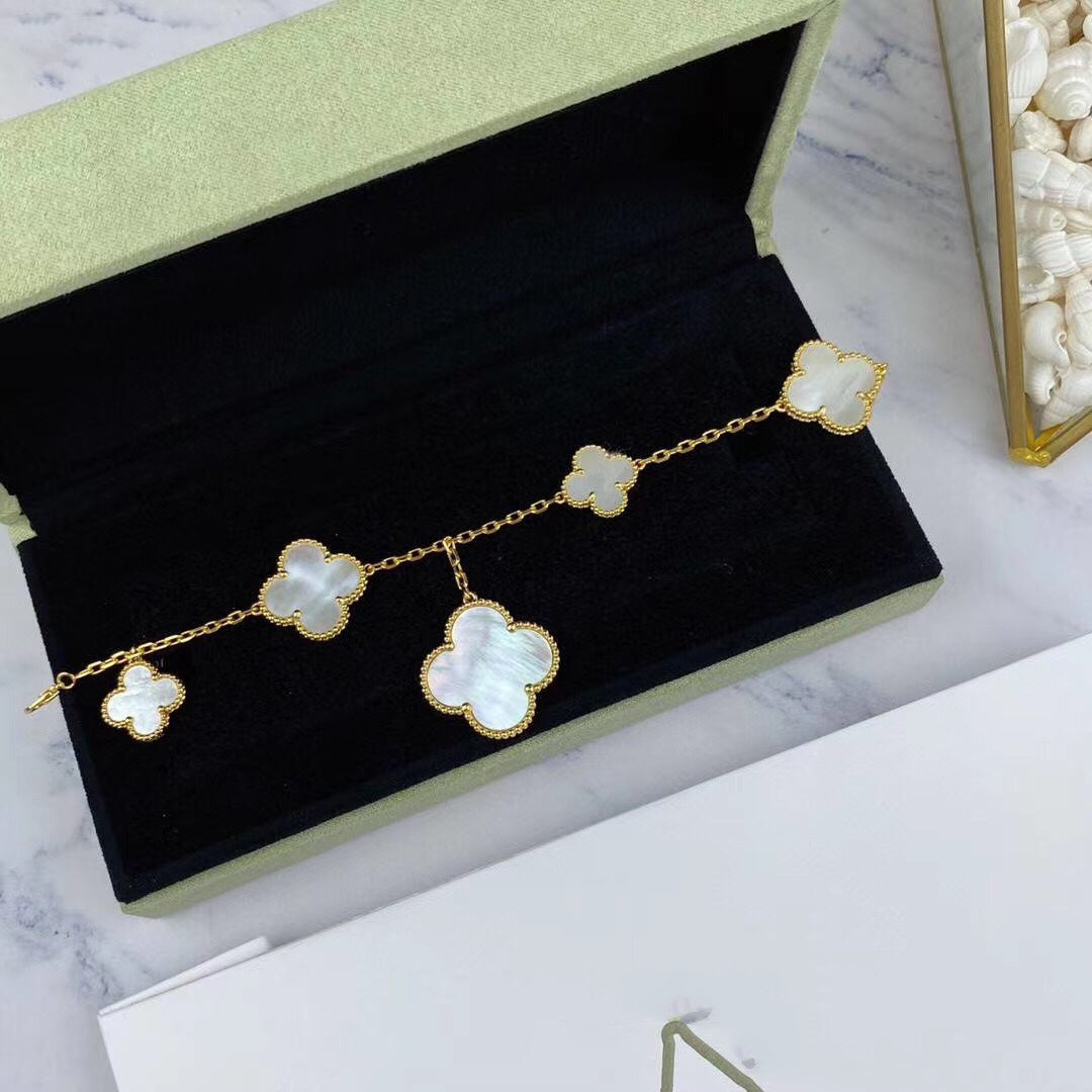 [：Polaidi Jewelry]MAGIC CLOVER MOP GOLD BRACELET 5 MOTIFS