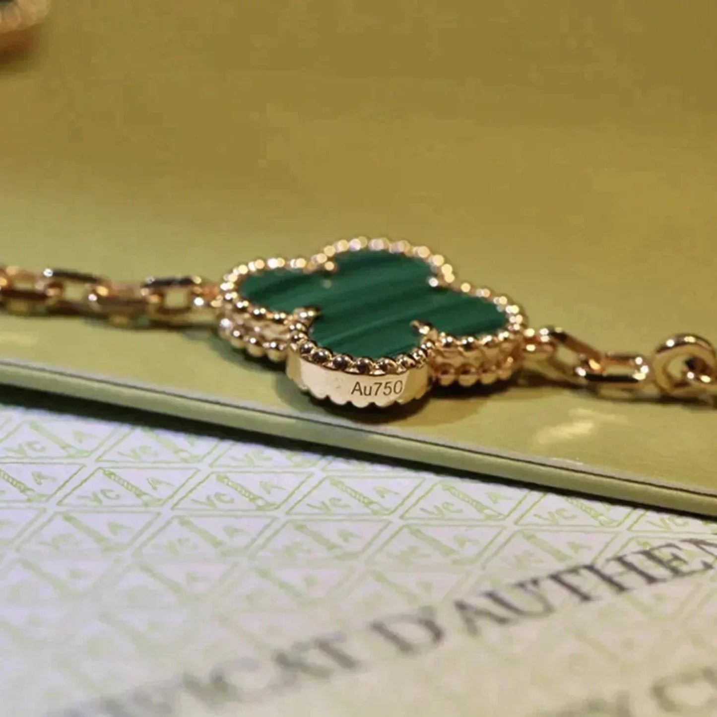 [Polaidi Jewelry] CLOVER 5 MOTIF マラカイトブレスレットコレクション