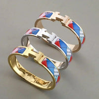 [Perlaura Jewelry ]H BRACELET DOTTED BORDER 12MM