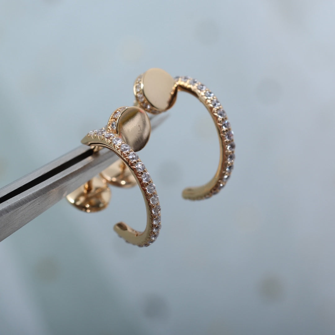 [Polaidi Jewelry]JUSTE EARRINGS 12.75MM PINK GOLD DIAMOND