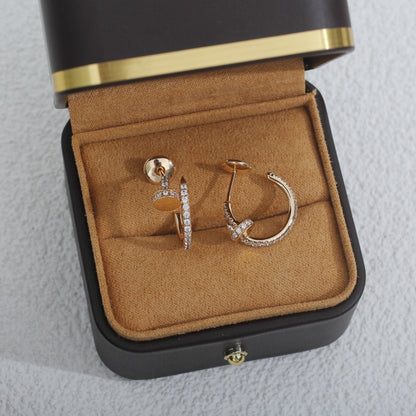 [：Polaidi Jewelry]ジュスト イヤリング 12.75mm ピンクゴールド ダイヤモンド
