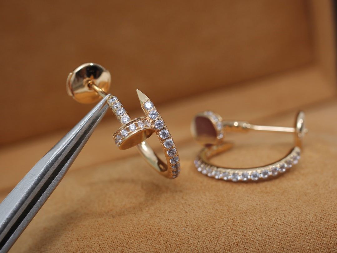 [：Polaidi Jewelry]ジュスト イヤリング 12.75mm ピンクゴールド ダイヤモンド