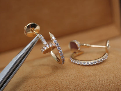 [：Polaidi Jewelry]ジュスト イヤリング 12.75mm ピンクゴールド ダイヤモンド
