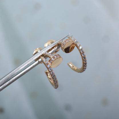 [：Polaidi Jewelry]ジュスト イヤリング 12.75mm ピンクゴールド ダイヤモンド