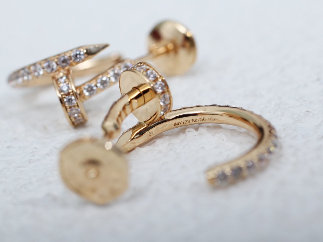 [：Polaidi Jewelry]ジュスト イヤリング 12.75mm ピンクゴールド ダイヤモンド