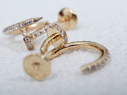 [Polaidi Jewelry]JUSTE EARRINGS 12.75MM PINK GOLD DIAMOND