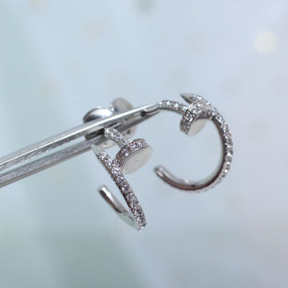 [：Polaidi Jewelry]ジュスト イヤリング 12.75MM シルバー ダイヤモンド