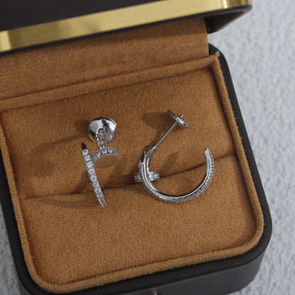 [Polaidi Jewelry]JUSTE EARRINGS 12.75MM SILVER DIAMOND