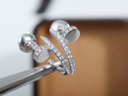 [：Polaidi Jewelry]ジュスト イヤリング 12.75MM シルバー ダイヤモンド