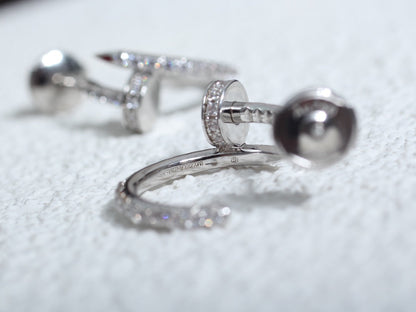 [：Polaidi Jewelry]ジュスト イヤリング 12.75MM シルバー ダイヤモンド