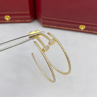 [Perlaura Jewelry ]JUSTE EARRINGS FULL DIAMONDS 1.8MM