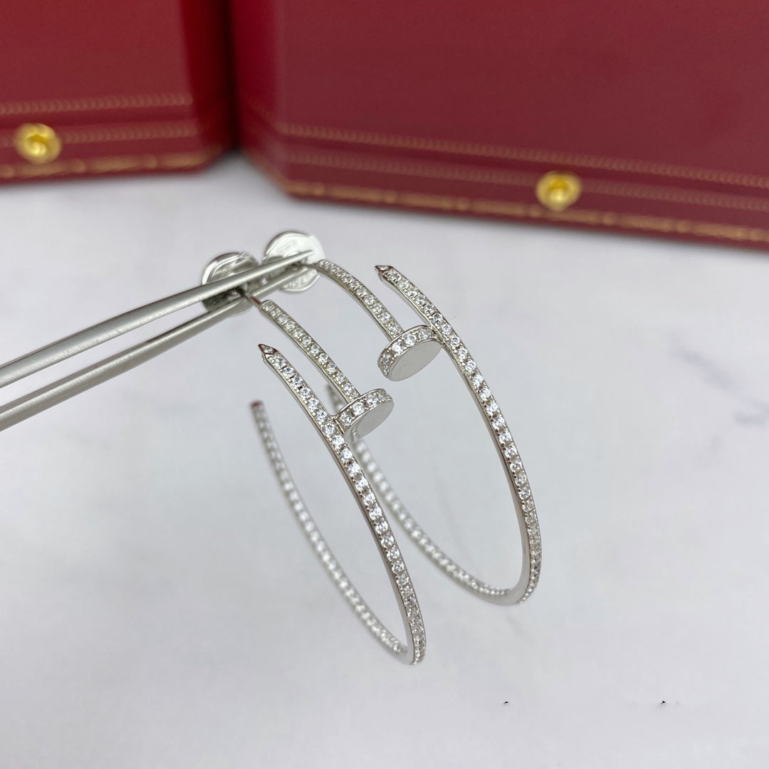 [：Polaidi Jewelry]ジュスト イヤリング フルダイヤ 1.8mm