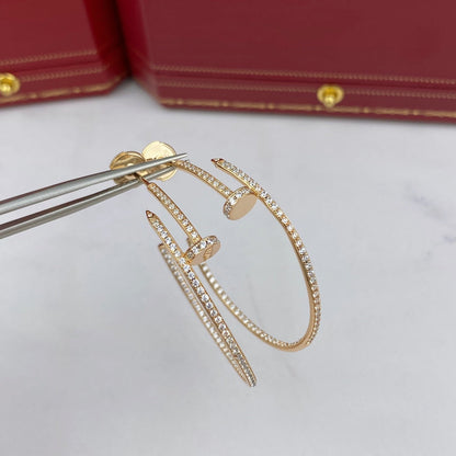 [：Polaidi Jewelry]ジュスト イヤリング フルダイヤ 1.8mm