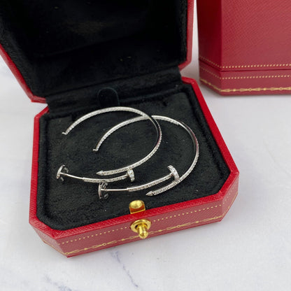 [：Polaidi Jewelry]ジュスト イヤリング フルダイヤ 1.8mm