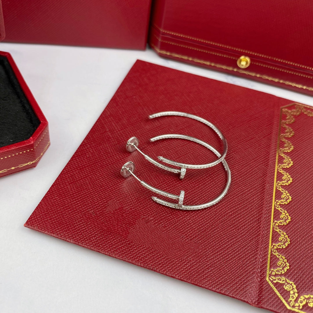 [：Polaidi Jewelry]ジュスト イヤリング フルダイヤ 1.8mm