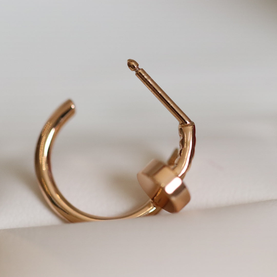 [：Polaidi Jewelry]ジュストピアス ピンクゴールド