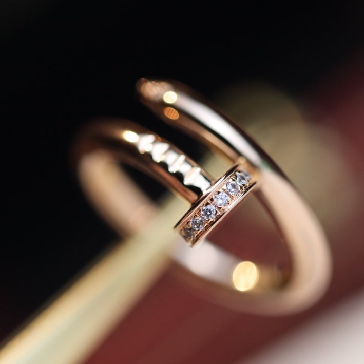 [：ポライディジュエリー]ジュスト リング 2.65MM ピンクゴールド ダイヤモンド