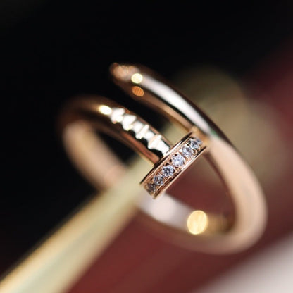 [：ポライディジュエリー]ジュスト リング 2.65MM ピンクゴールド ダイヤモンド