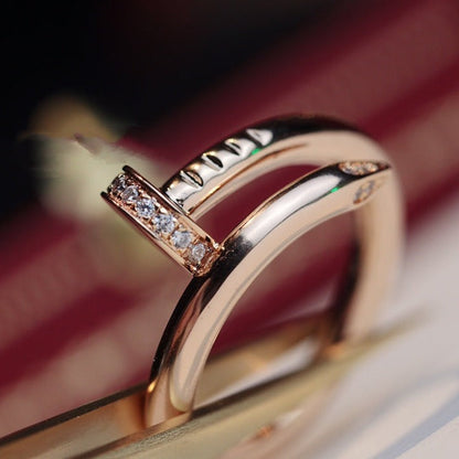 [：ポライディジュエリー]ジュスト リング 2.65MM ピンクゴールド ダイヤモンド
