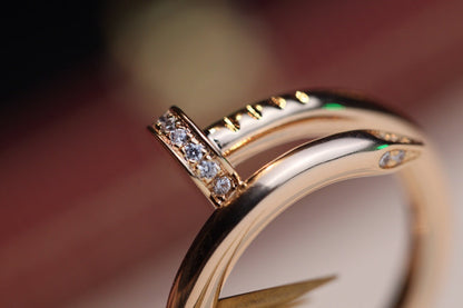 [：ポライディジュエリー]ジュスト リング 2.65MM ピンクゴールド ダイヤモンド